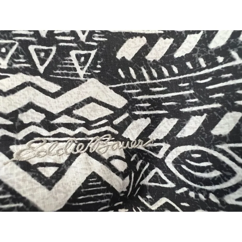 Eddie Bauer Ripstop 8L Sling Pack with a black and white tribal pattern